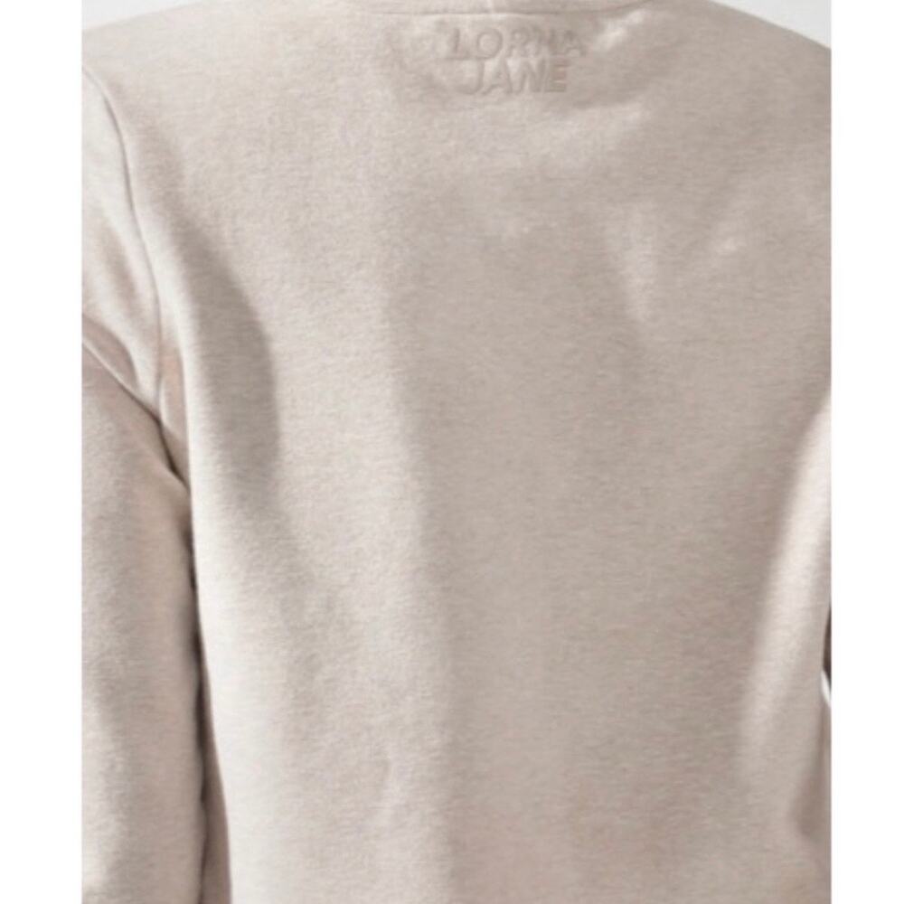 Lorna Jane Throw Over Active Cropped Long Sleeve Top in Off White Marl - Small - Picture 2 of 12